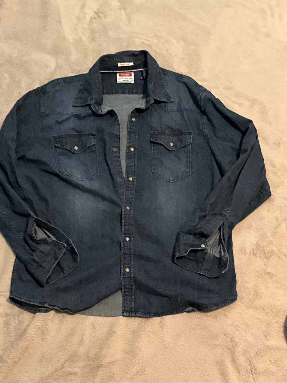 Wrangler Indigo Denim Snap-Front Shirt